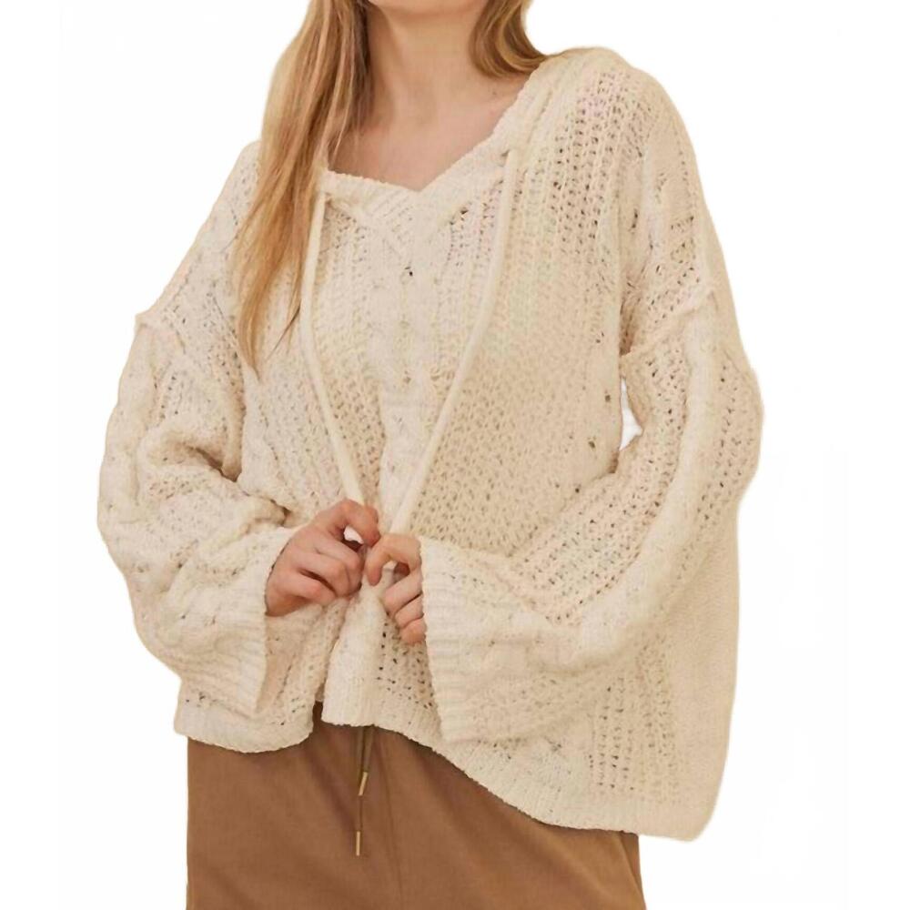 NEW MELLO amy patterned sweater in cream